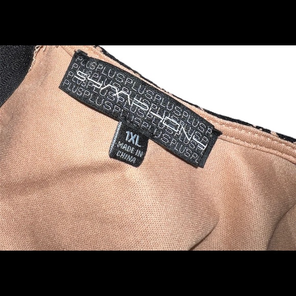 Symphony Plus Bridal/ Special Occasion Dress- Black Lace Trim, Flared Skirt- 1X - Picture 10 of 11